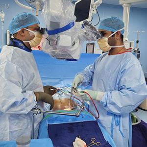 Patient rehabilitation after spine surgery at Dr. Shrey Binyala clinic